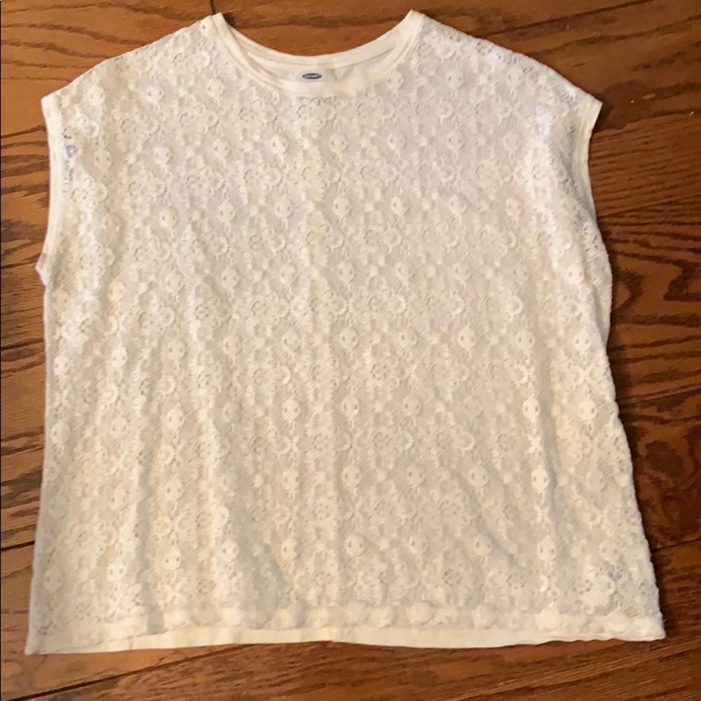 White Lace Old Navy Top